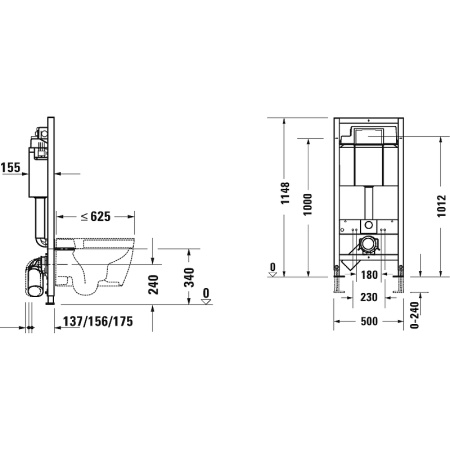 Комплект унитаз + инсталляция Duravit D-Neo Set_D-Neo_черный 