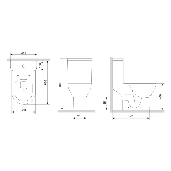 Унитаз-компакт без ободка с сиденьем микролифт Damixa Luna DX46C8600SC