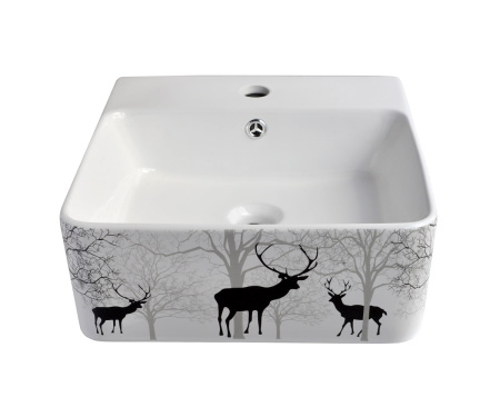 Накладная раковина (40х42) Bronze de Luxe Black Deer 1060BD