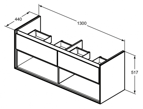 Тумба под раковину Ideal Standard Connect Air 130 см E0831VY