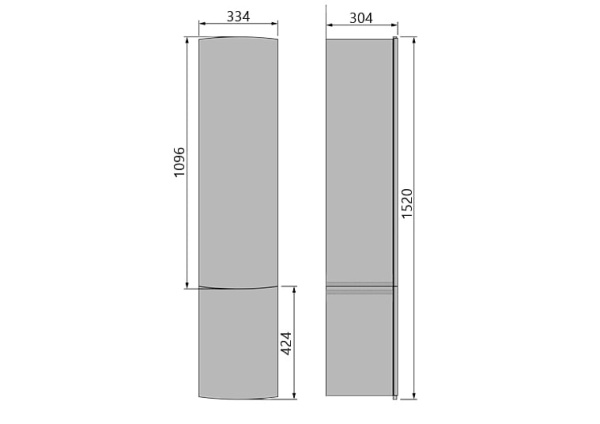 Пенал подвесной Velvex Iva ppIVA.110-21