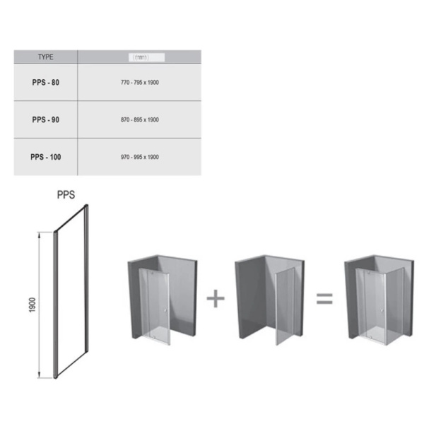 Боковая стенка Ravak Pivot PPS-80 90G40100Z1