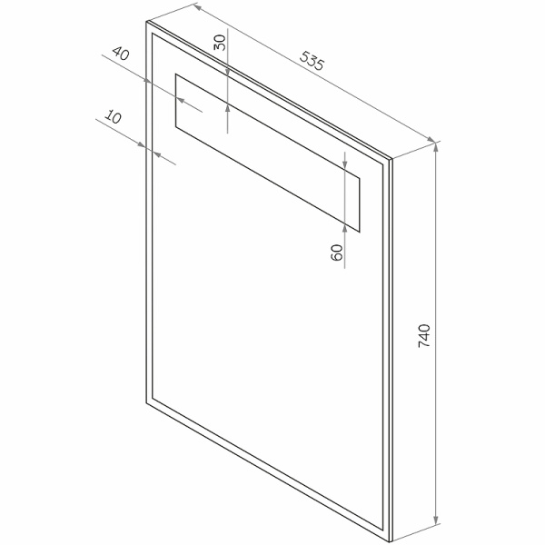 Зеркало подсветкой (53,5x74) Continent Фаворит Люкс ЗЛП19