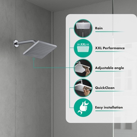 Верхний душ Hansgrohe Vernis Shape 230 1jet 26281000, хром