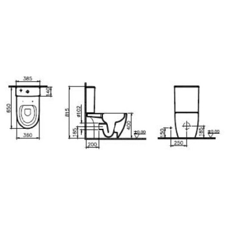 Унитаз напольный безободковый Vitra Sento 9830B003-7204