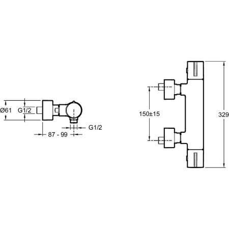 Термостат для душа Jacob Delafon Toobi E8991-CP