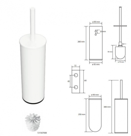 Туалетный ершик Bemeta White 102313064