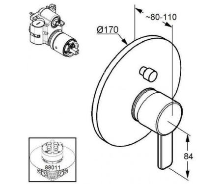 Смеситель для ванны Kludi Zenta 386570575