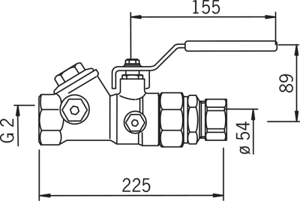Oras 413054 Клапан насоса, DN 50, ∅Cu 54, G 2.