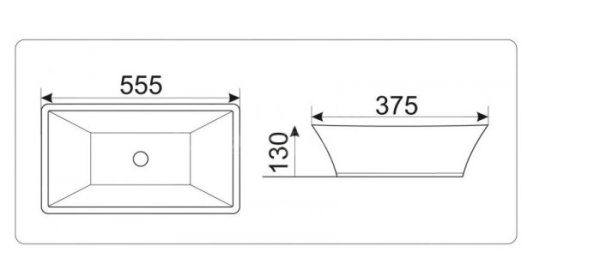Раковина накладная (56х38) Gid N9212