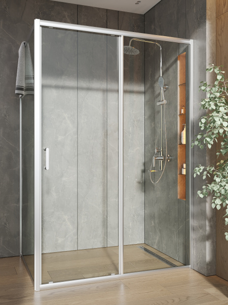 Душевой уголок без поддона (130х88,5) Orange E23-13090TCR хром