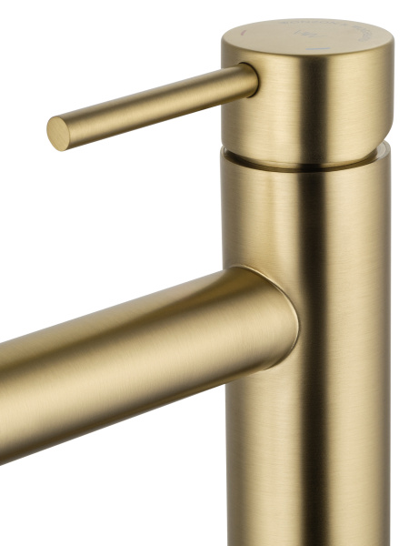 Смеситель для раковины высокий WONZON & WOGHAND, брашированное золото WW-H1064-BG