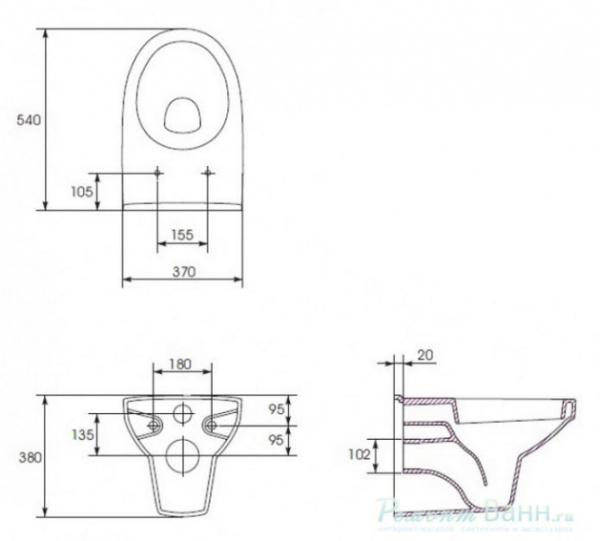 Унитаз Cersanit ОЛИМПИЯ подвесной P-MZ-OLIMPIA