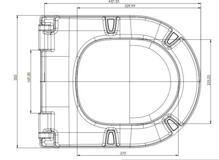 Крышка для чаши Roca The Gap Round Soft Close, тонкая 801D12007