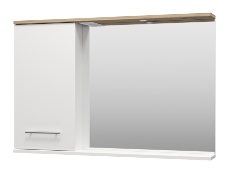 Зеркало-шкаф (118х80) Misty Респект 120 левый Э-Рес02120-1Л