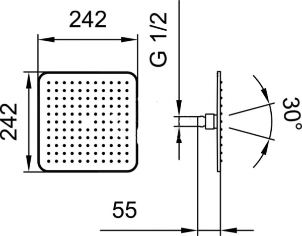 Верхний душ Laufen RainSquare 3.6798.1.004.120.1