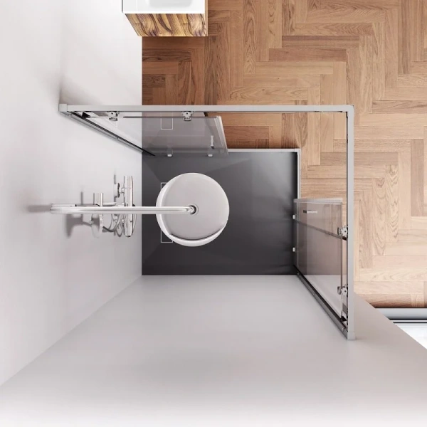 Душевой уголок (100х80) Am.Pm Gem W90G-403-100280-MT хром матовый