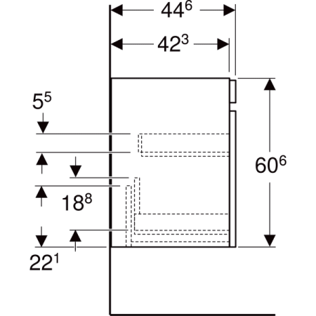Тумба под раковинуGeberit Renova Plan 501.911.JK.1