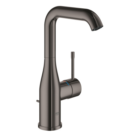Смеситель для раковины однорычажный Grohe Essence 24174 A01 (24174A01) тёмный графит глянцевый