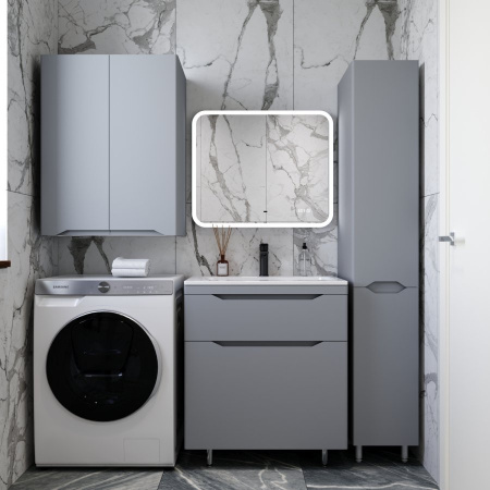 Шкаф подвесной Style Line Марелла мини 60 Люкс Plus СС-00002423 серый матовый