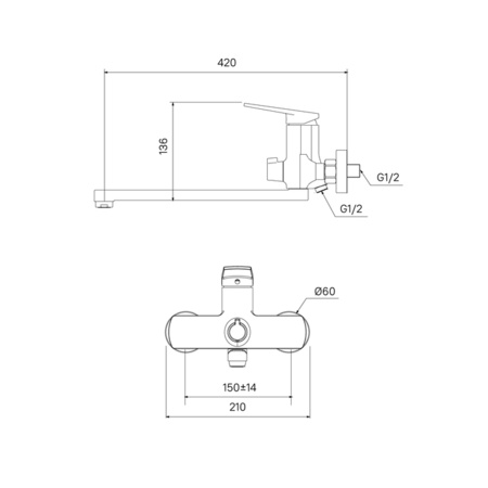 Cмеситель для ванны IDDIS Esper ESPSB00i10WA