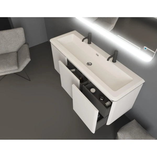 Тумба под раковину 140 Cezares Stylus 55230 Bianco Opaco (без раковины)