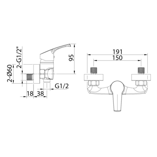 Смеситель для душа Milardo Sterm (STESB00M03)