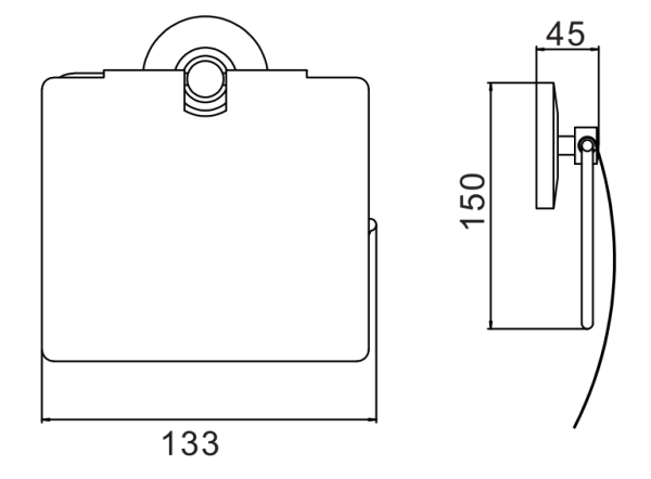 Держатель для туалетной бумаги Savol с крышкой S-007151