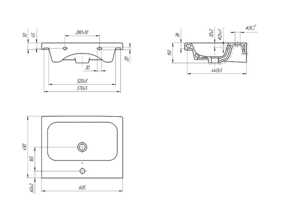 Раковина Cersanit COMO 60 S-UM-COL60/1-w