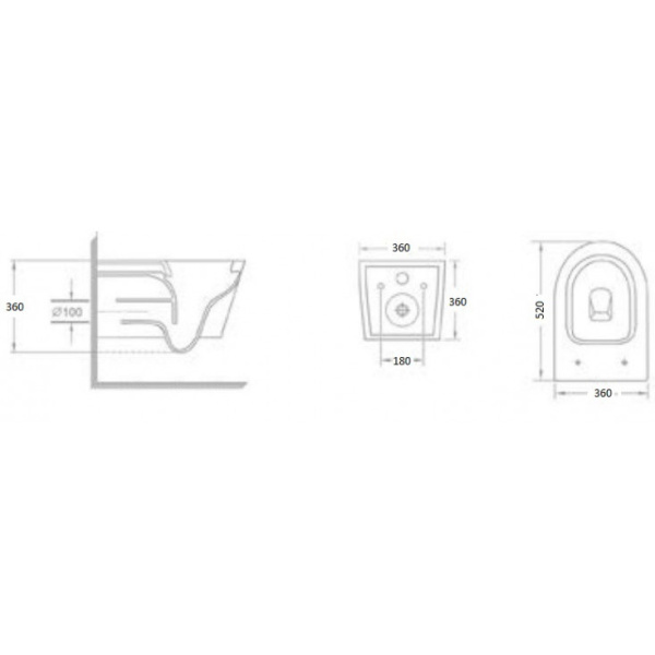 Унитаз подвесной безободковый Teka Formentera 117320002