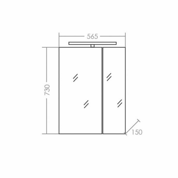 Зеркальный шкаф (57х73)  СаНта Стандарт 60 113005