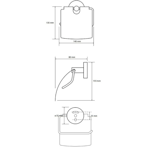 Держатель туалетной бумаги с крышкой Bemeta Amber 155112012