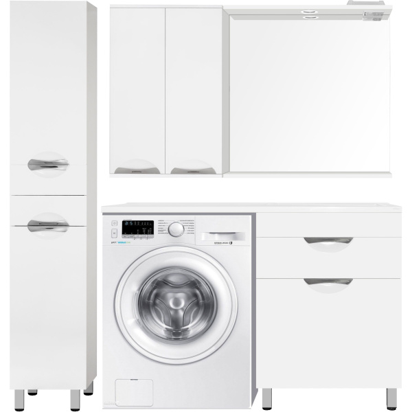 Тумба под стиральную машину напольная Style Line Жасмин 60 ЛС-00000645 белый