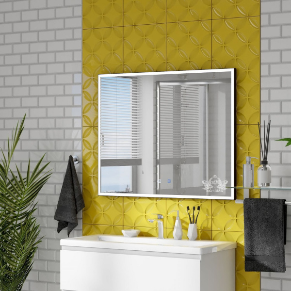 Зеркало с подсветкой Art&Max AREZZO AM-Are-1000-800-DS-FC-H-Nero