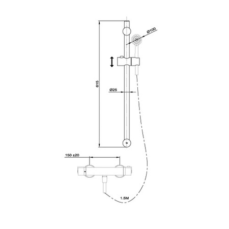 Душевой гарнитур Teka Nexos 662020220