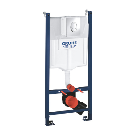 Система инсталляции для подвесного унитаза 3 в 1, Rapid SL, Grohe Система инсталляции для унитаза GROHE Rapid SL с панелью смыва (3 режима) (1,13 м) 38745 001 (38745001)