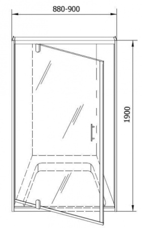 Душевая дверь Kolpa-San Luna TVO/S 90