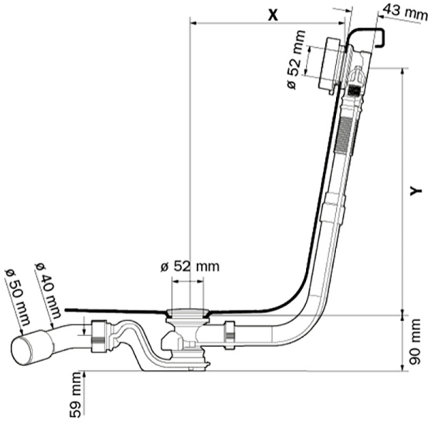 Слив-перелив для ванны 4001 Kaldewei (687772330999)