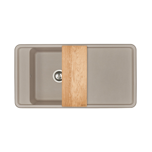 Кухонная мойка Aquaton Беллис 97 1A725132BS250 серый шелк