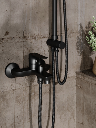 Душевая система смеситель с изливом Orange Aristo M19-932b черный