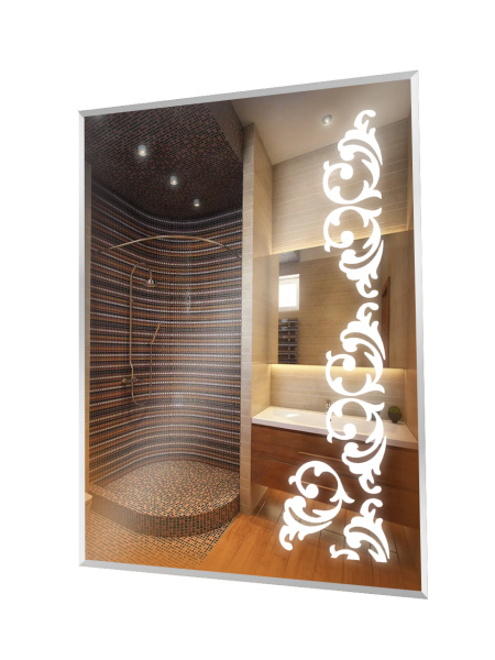 Зеркало подсветкой (60x80) Continent Шоколад Люкс ЗЛП22