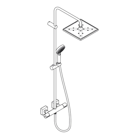 Душевая система Hansgrohe Vernis Blend, Showerpipe 240 1jet EcoSmart  26429670 черный матовый