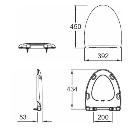 Крышка-сиденье Jacob Delafon Nouvelle Vague E20068-00 (SoftClose) Крышка-сиденье Jacob Delafon Nouvelle Vague E20068-00 (SoftClose)