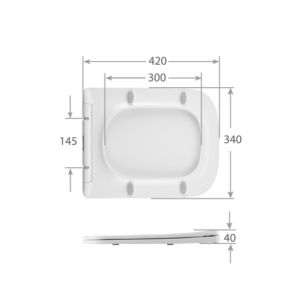 Сиденье для унитаза Grossman 4441S (тонкое)