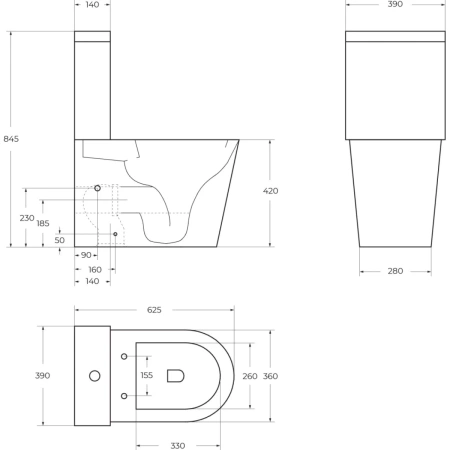 Унитаз напольный безободковый BelBagno FLAY-R BB2149CPR/SC/BB2149T