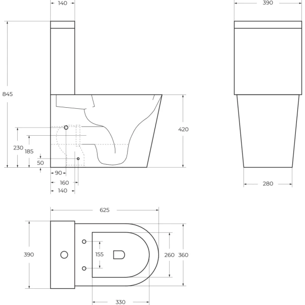 Унитаз напольный безободковый BelBagno FLAY-R BB2149CPR/SC/BB2149T