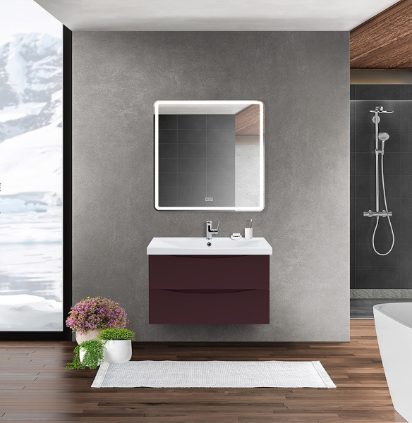 База под раковину подвесная BelBagno MARINO-CER-700-2C-SO-BRDL-P Bordo Lucido