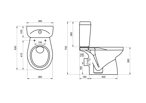 Унитаз напольный  Santek Анимо   1WH302132