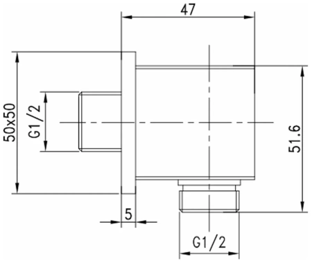Подключение для душевого шланга Lemark (LM5883CW)