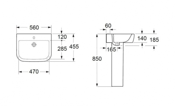 Раковина BelBagno Alpina BB10100L